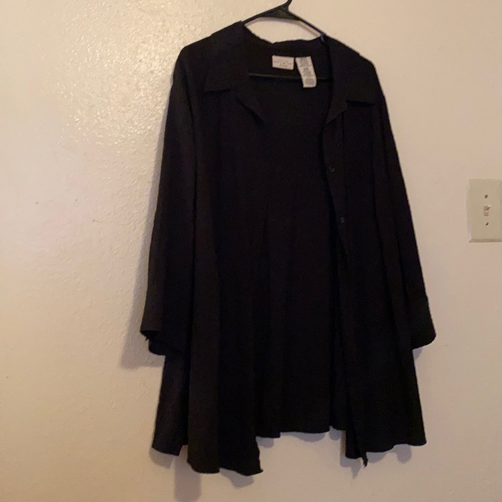 Black button down shirt